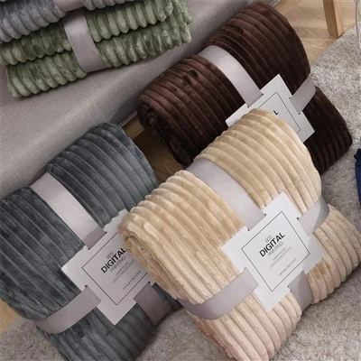 Yksivärinen Mink Cashmere Raidallinen peitto